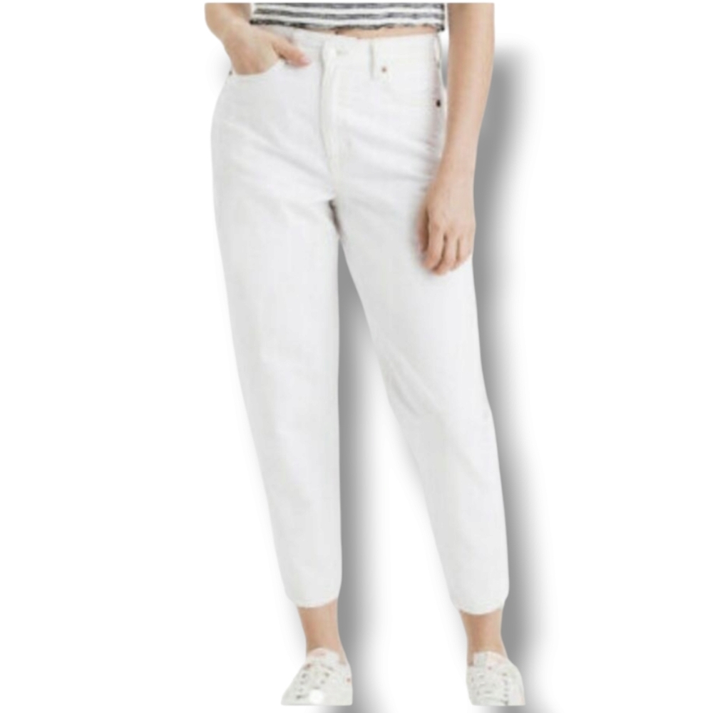 New American Eagle Plus Size Mom Jeans In White Size 24W